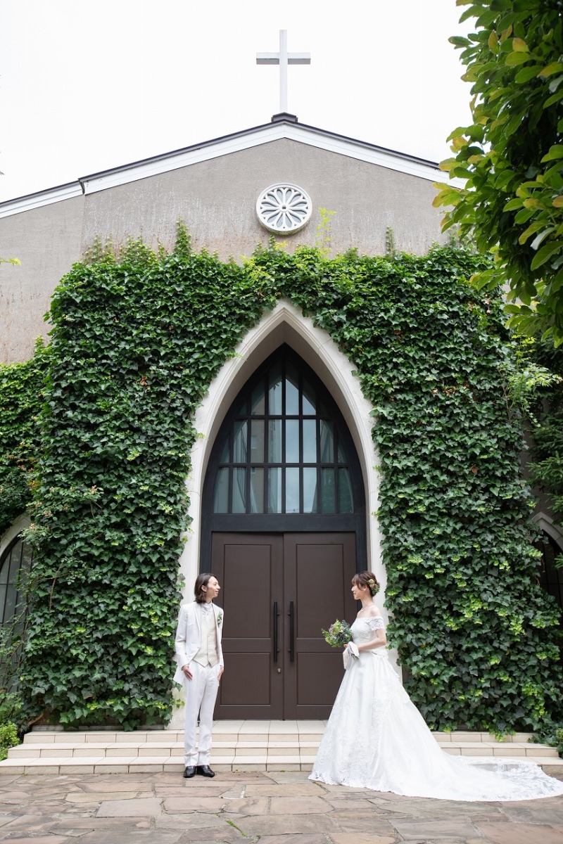 ツタの印象的なチャペル