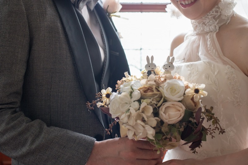 ウエディングドレスは旧古川邸で