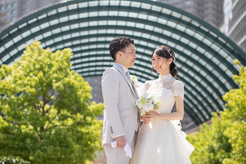 白いタキシードもさわやかです