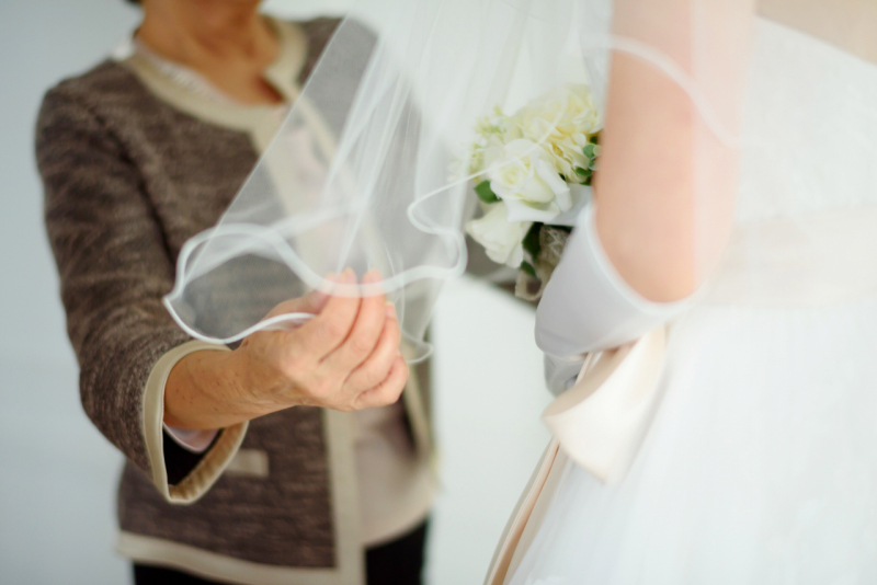 ウエディングドレスでも撮影！