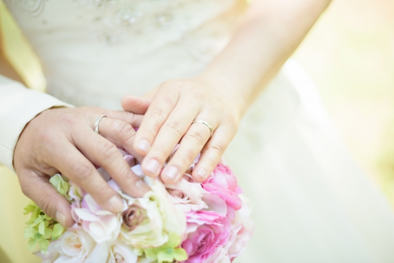 ブーケとお手元のショット