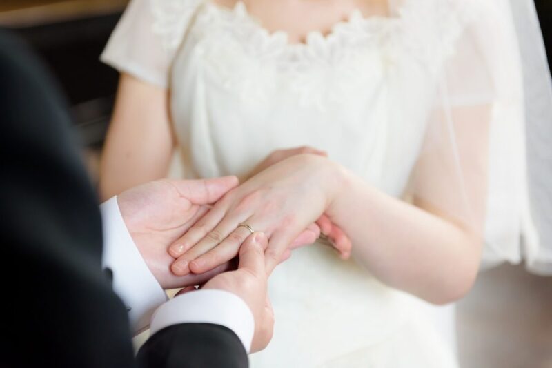 指輪交換シーン