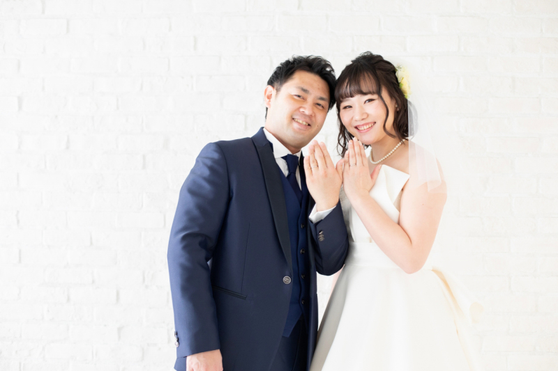 指輪お披露目ショットも！