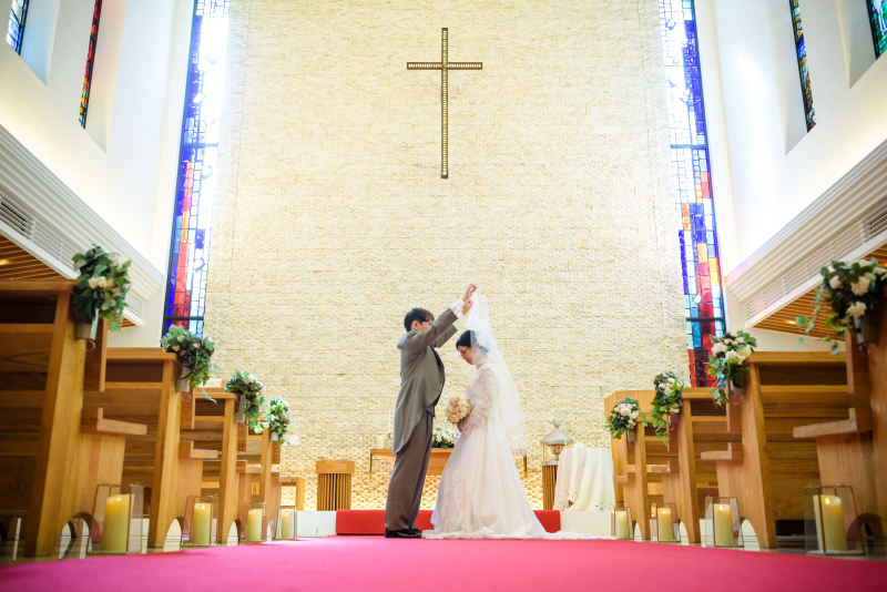 天井の高いチャペル