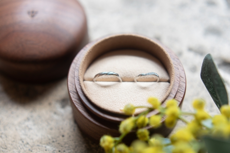 かわいい木箱にはいった指輪