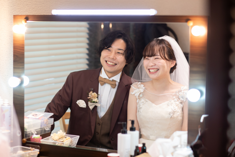 お支度部屋でのリラックスシーン