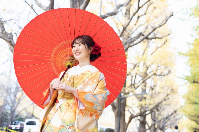 和装でもロケーション撮影へ!