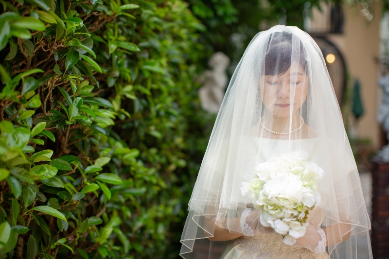 ベール越しのショット