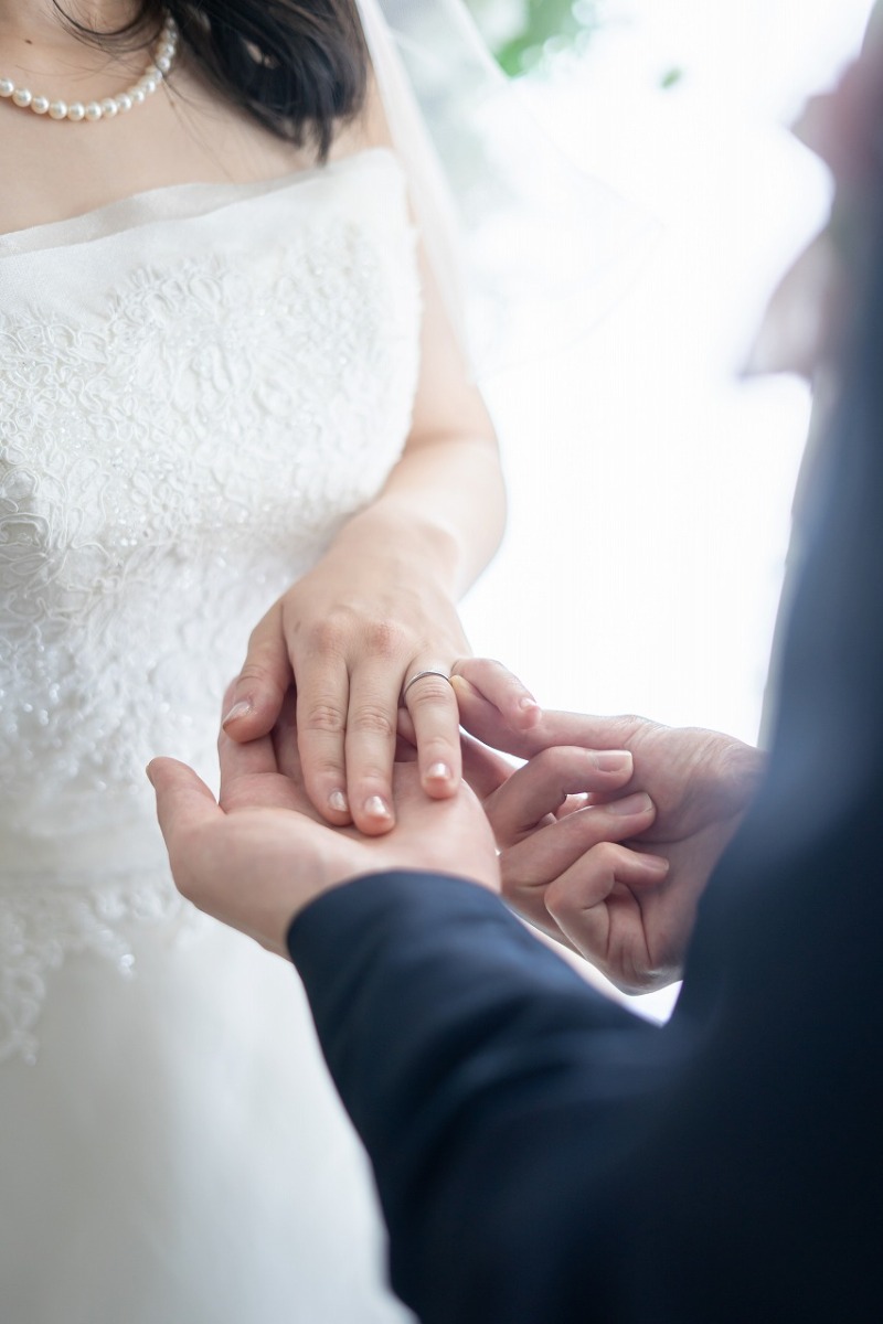 指輪交換シーン