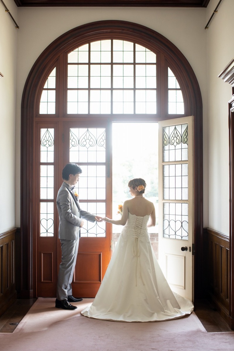 逆光でロマンチックに