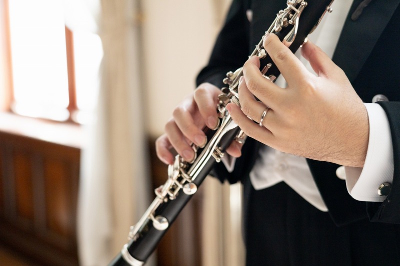 ご新郎様が持ってきてくださったクラリネット