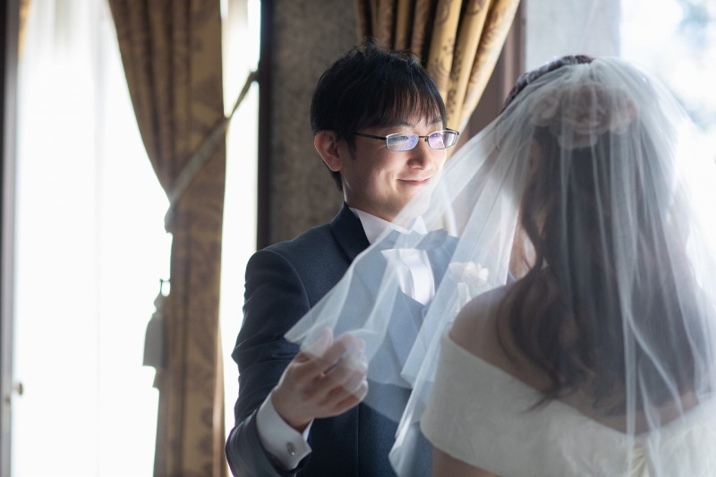 洋館でベールアップ