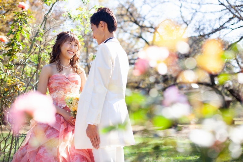 秋のバラの中で撮影！