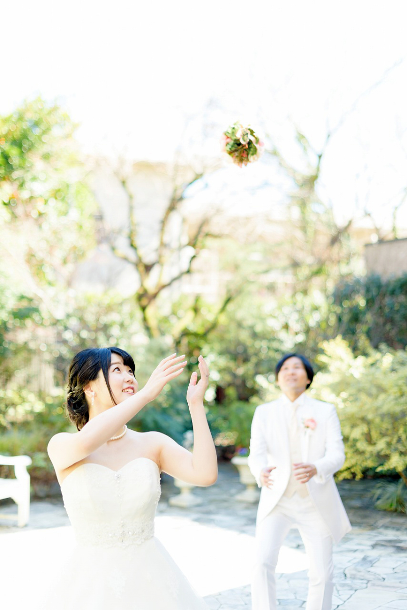 ブーケトスの様子も！