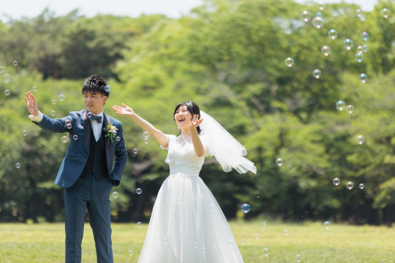 シャボン玉キラキラ