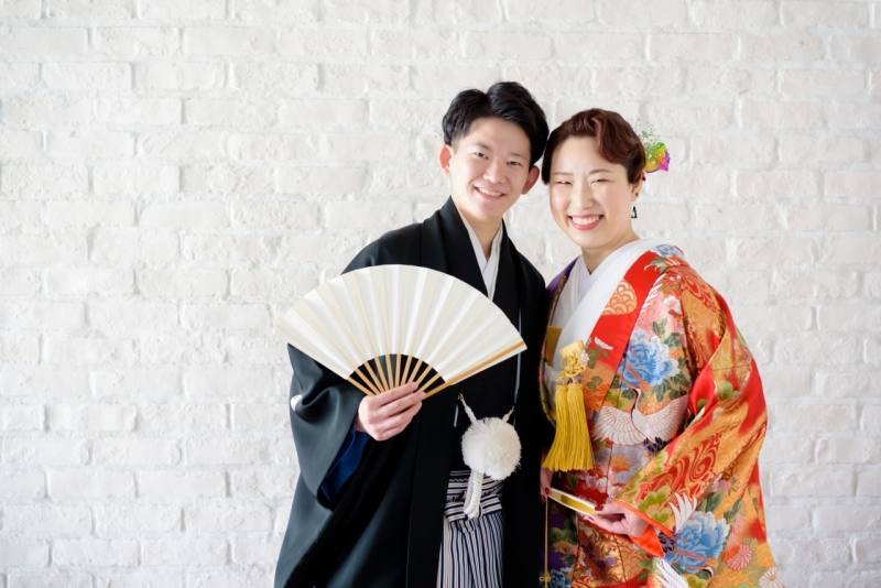 赤い色打掛にチェンジ