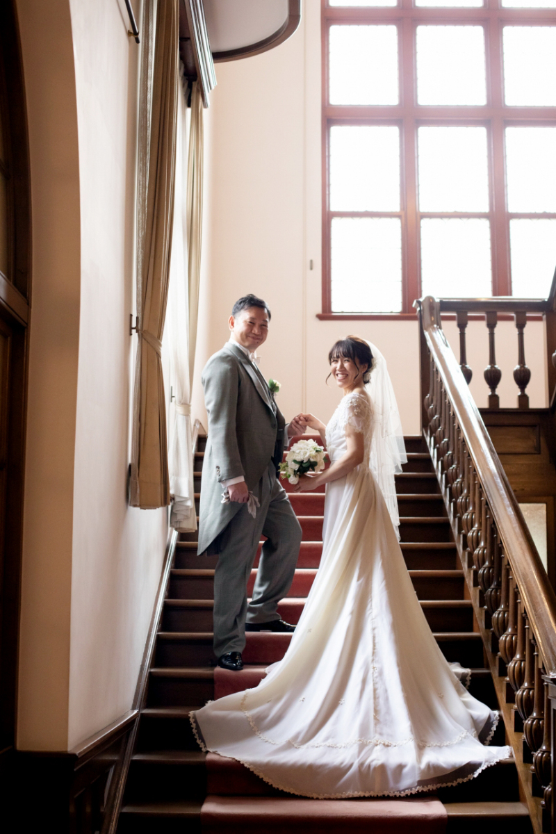 大階段でしっとりと