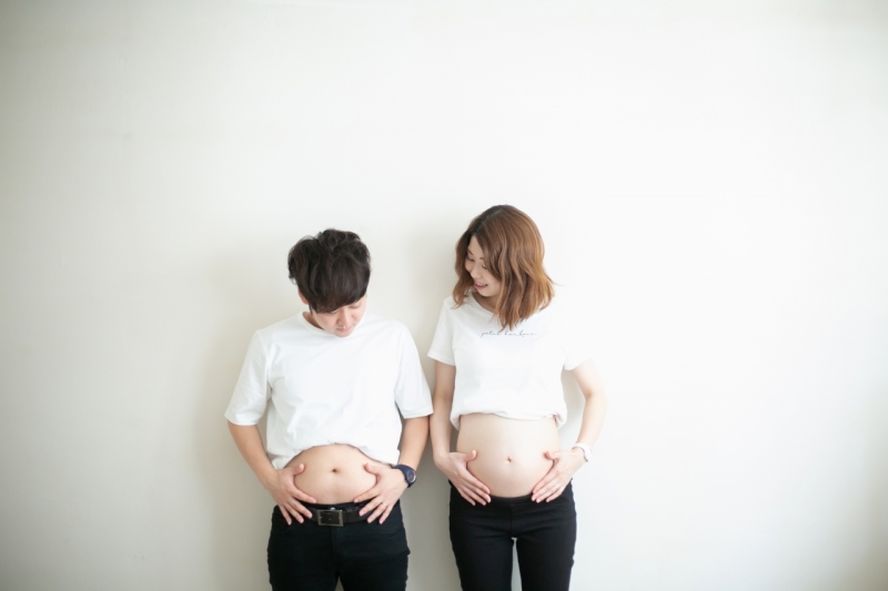 パパもお腹出し！