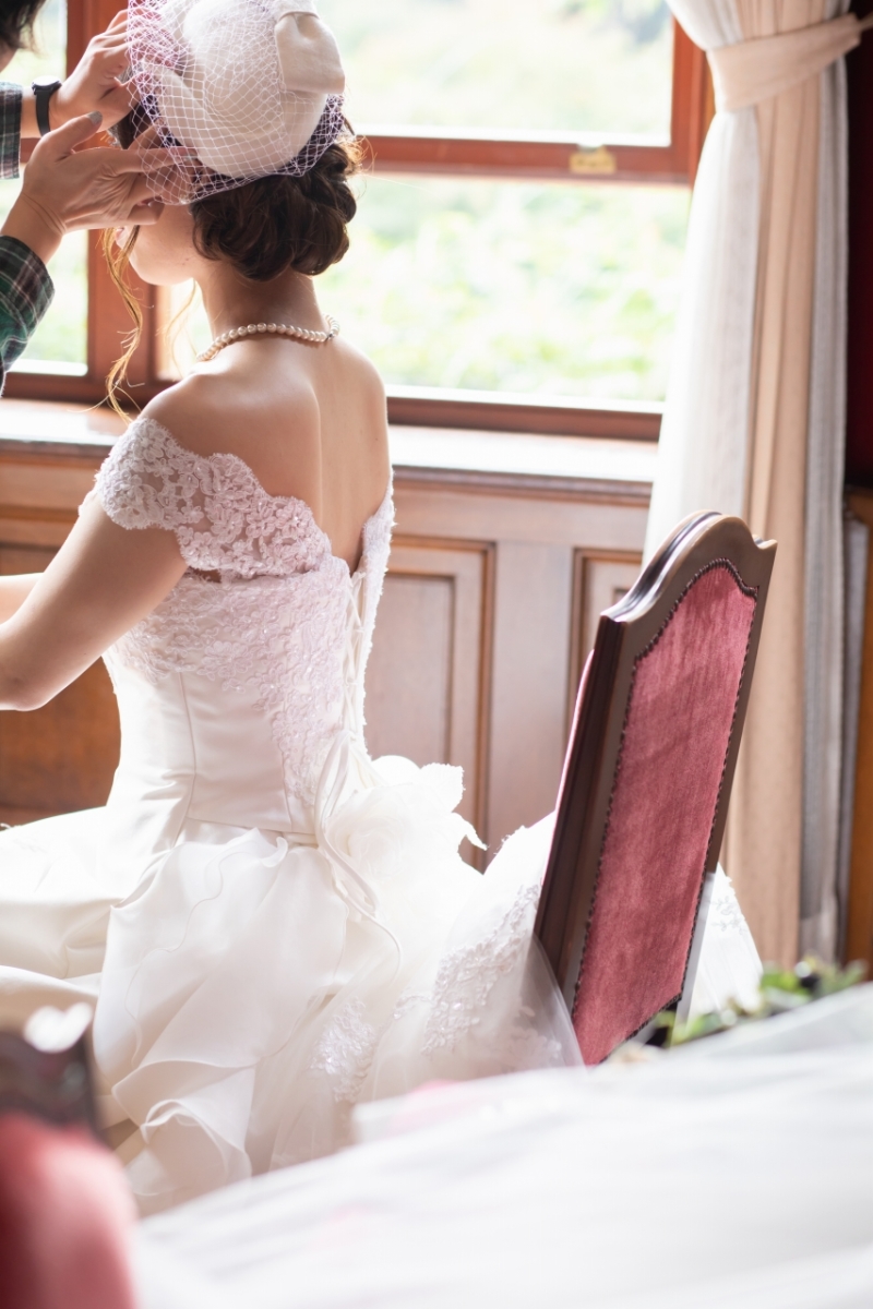 ベールからヘッドドレスにチェンジ！