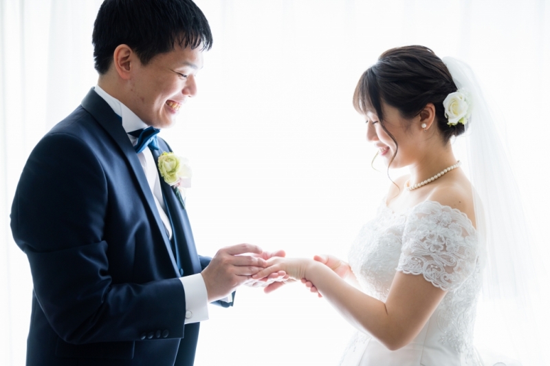 ウエディングドレスにチェンジ