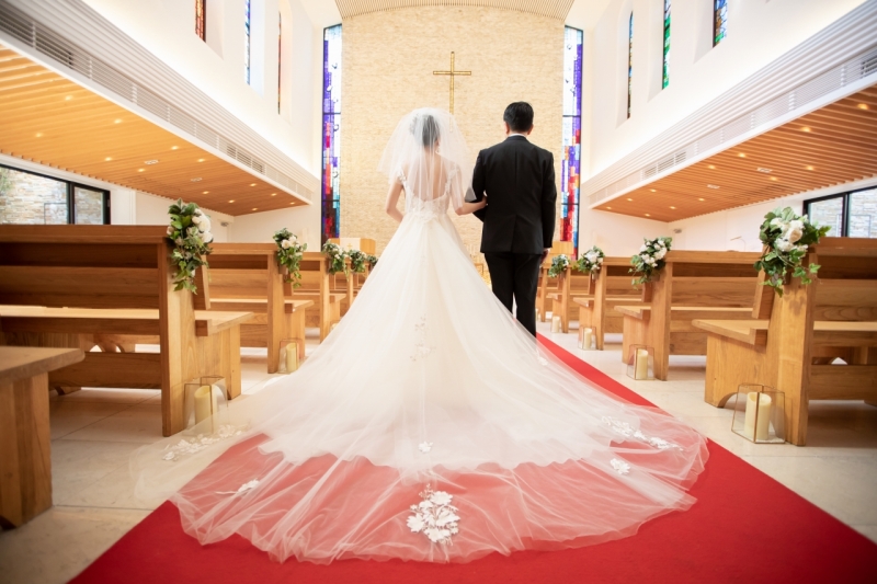 お父様と歩くバージンロード