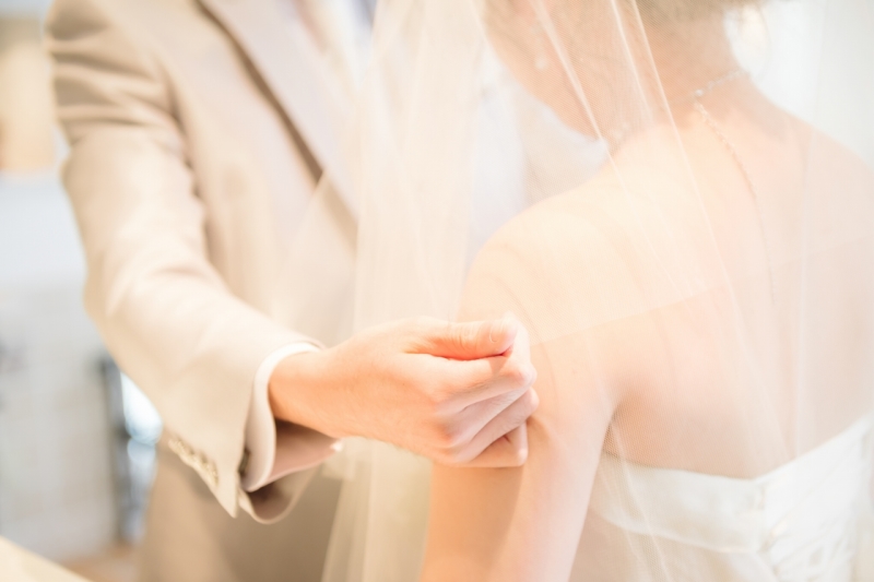 ベールアップのシーンもしっかりと