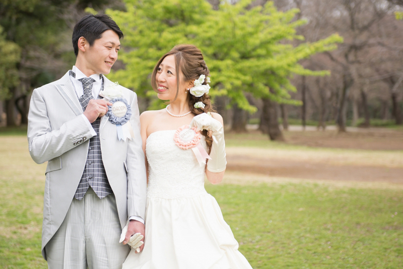 お二人のロゼットは手作り!!