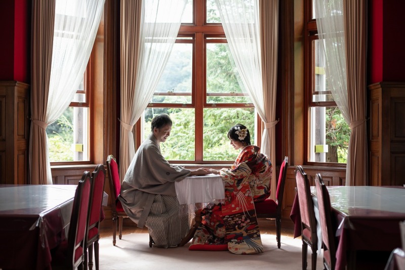 赤いお部屋もぴったり