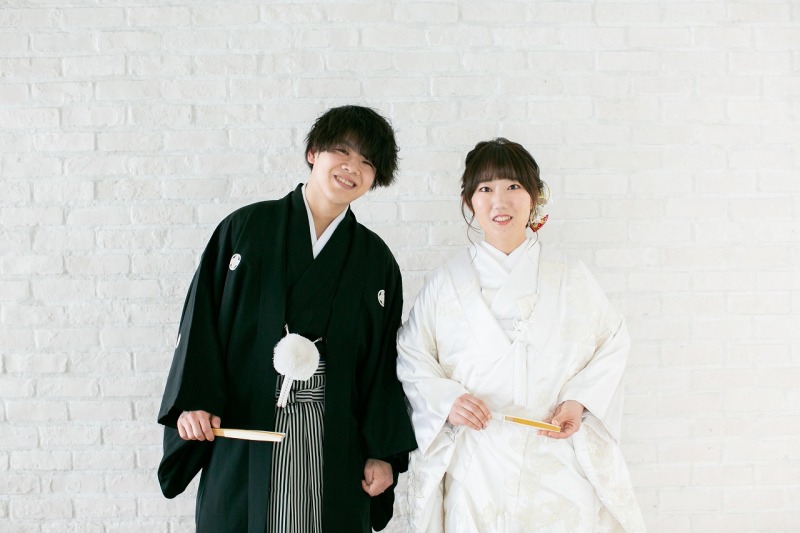 白無垢で記念撮影