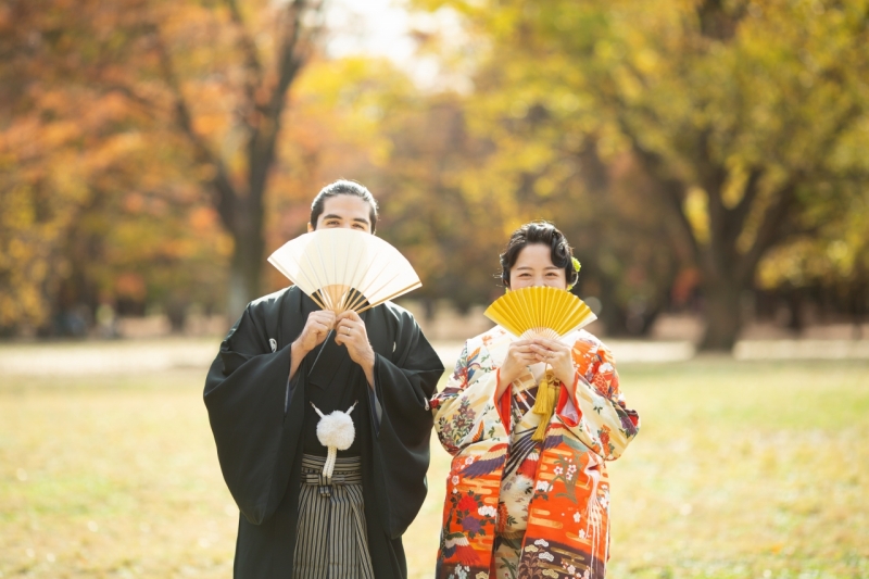代々木公園での和装撮影
