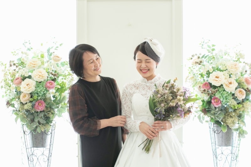 お母様と一緒に記念撮影