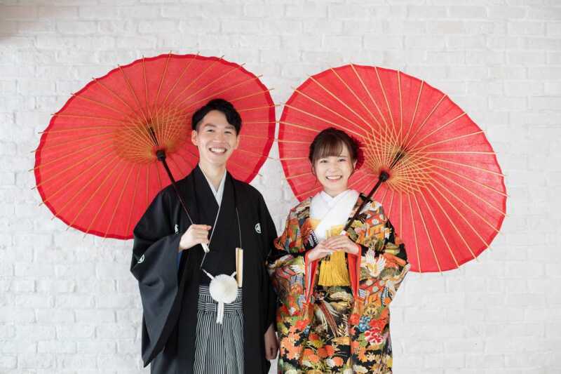 和傘をもって