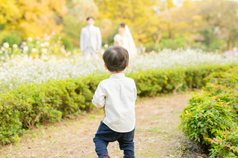 1歳のお子様と一緒のフォトウエディング