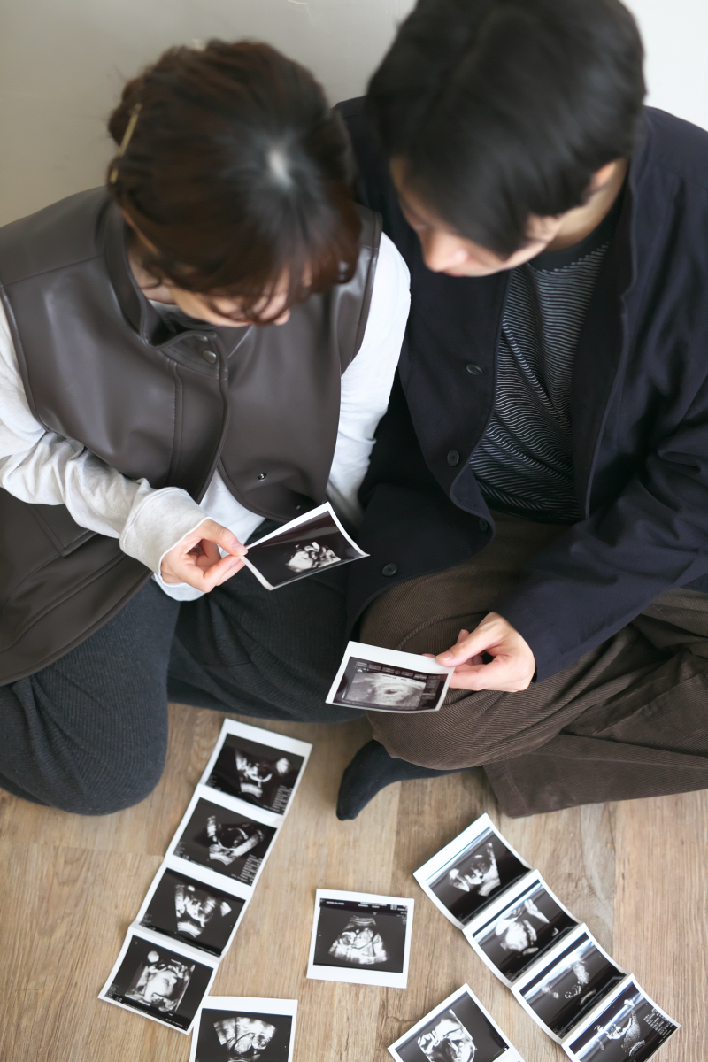 エコー写真で振り返りながら