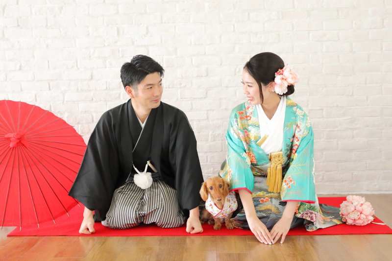 愛犬ともとても楽しく撮影ができて、すごく良い思い出になりました。（和装スタジオ）