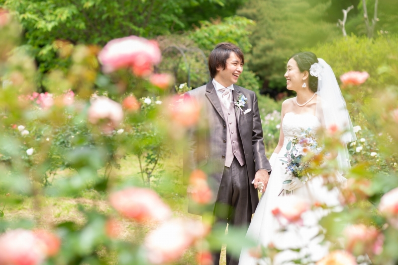 お花越しに撮影