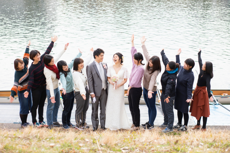 たくさんのご友人に囲まれて