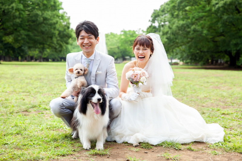 わんちゃん二匹とロケーションフォト！