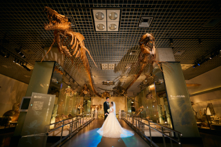 【国立科学博物館】夜の博物館で洋装フォトウエディング