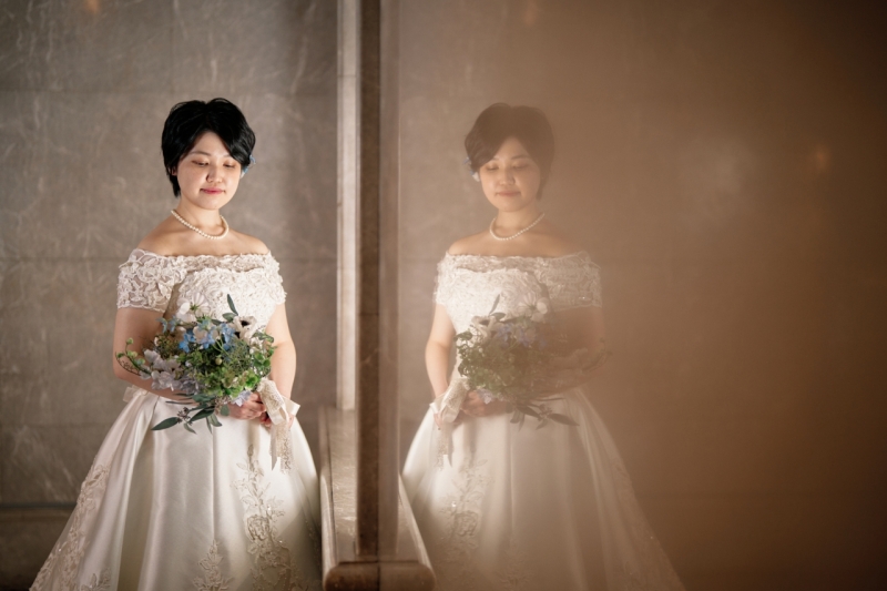 壁に写る花嫁様