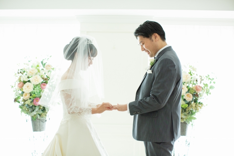 指輪交換シーン