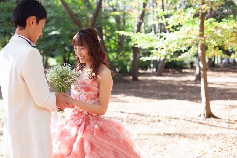 秋のキラキラした光の中で撮影！