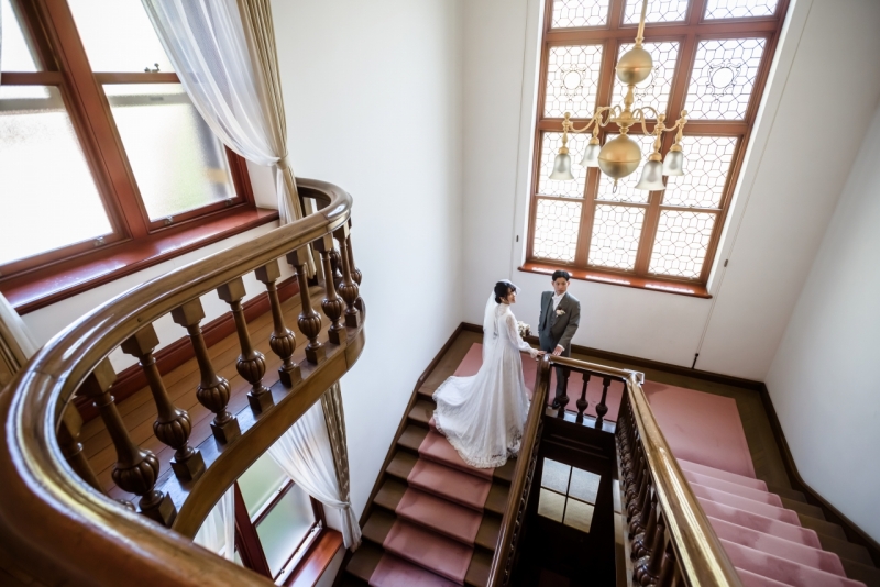 旧古河邸×ヴィンテージドレス