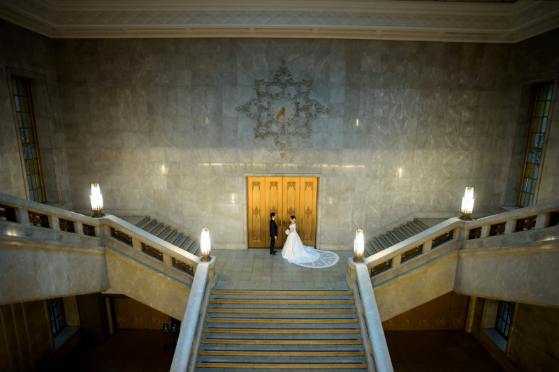 博物館をふたりじめ！贅沢な撮影。