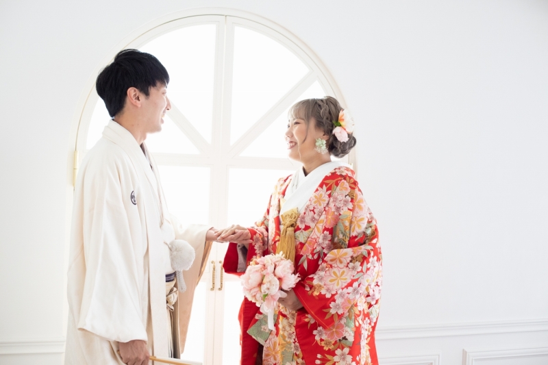 ブーケもピンクにチェンジして