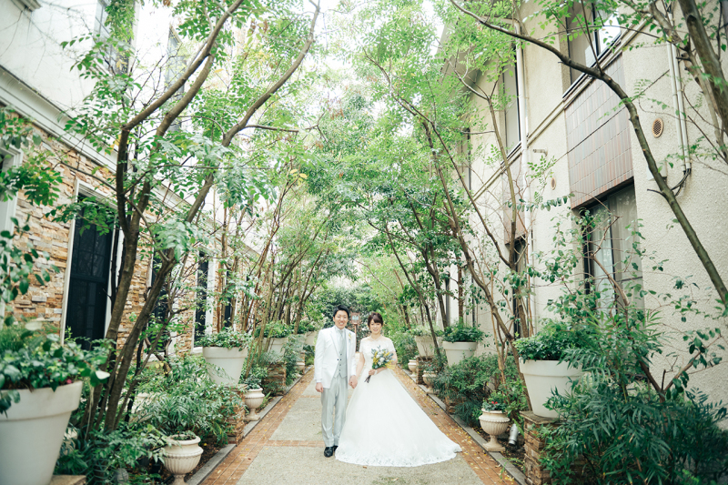 緑いっぱいのお庭で