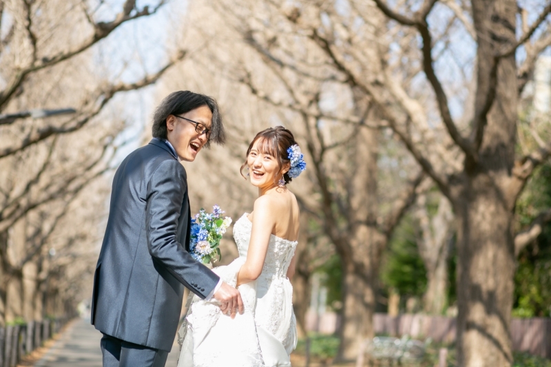 ブルーのブーケもお似合いです