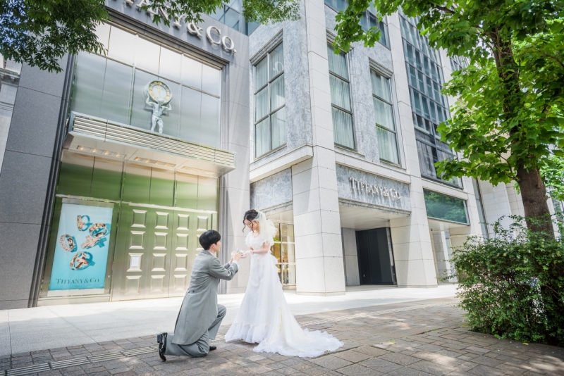 ティファニー前でプロポーズ
