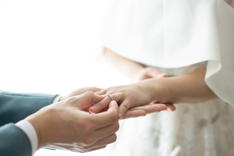 指輪交換シーン