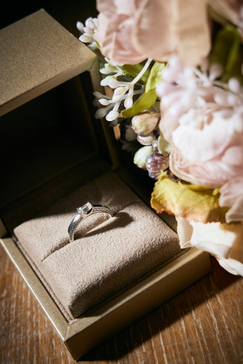 田中カメラマンならではの指輪ショット